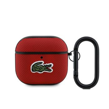 Lacoste Petit Pique Croc Logo Patch pouzdro AirPods 4 červené