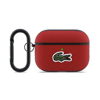 Lacoste Petit Pique Croc Logo Patch Pouzdro pro AirPods Pro 3 červené