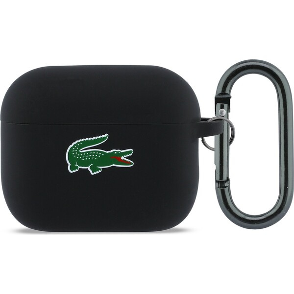 Lacoste Liquid Silicone Croc Logo pouzdro AirPods Pro 3 černé