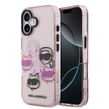 Karl Lagerfeld IML Multi K&CH Heads Zadní Kryt pro iPhone 17 růžový