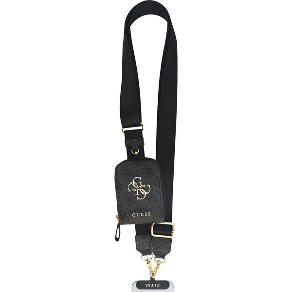 Guess Crossbody Popruh PU 4G Metal Logo + Peněženka černá