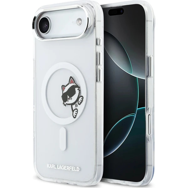 Karl Lagerfeld IML Choupette Peekaboo MagSafe kryt iPhone Air čirý