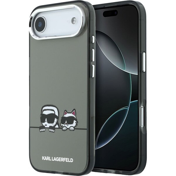 Karl Lagerfeld IML K&CH Heads Logo MagSafe kryt iPhone Air černý