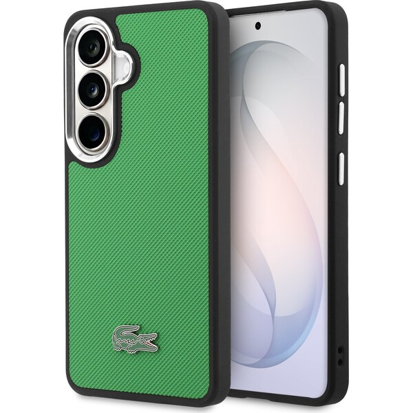 Lacoste Petit Pique Metal Logo Magnetic kryt Samsung Galaxy S26 zelený