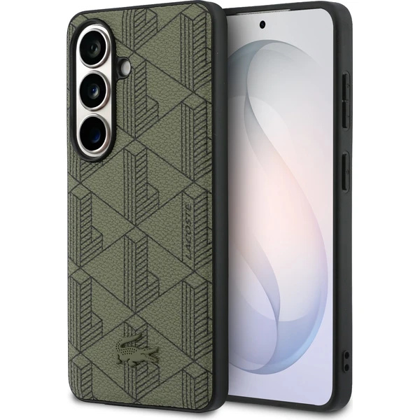 Lacoste PVC Blend Monogram Magnetic kryt Samsung Galaxy S26 khaki