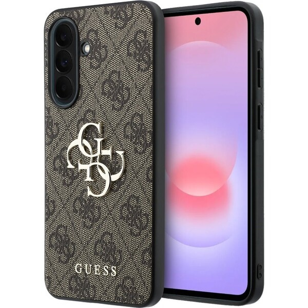 Guess PU 4G Metal Logo kryt Samsung Galaxy A37 hnědý