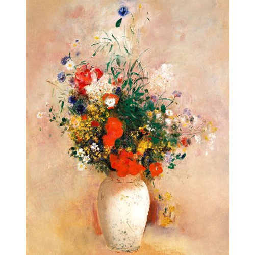 Figured ART Vyšívání křížkové sada - Redon - Váza s květinami 32 x 40 cm