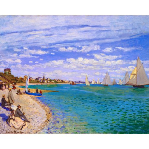 Figured ART Vyšívání křížkové sada - Monet - Regata v Sainte-Adresse 32 x 40 cm