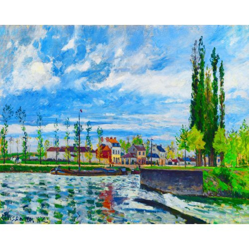 Figured ART Vyšívání křížkové sada - Pissarro - Zdymadlo v Pontoise 32 x 40 cm