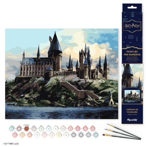 Figured ART Malování podle čísel - HARRY POTTER - BRADAVICKÝ HRAD 40 x 50 cm bez rámu