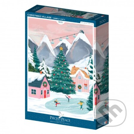 Puzzle Vianočná dedina - Katy Simply - puzzle z kategorie 500 - 1000 dílků