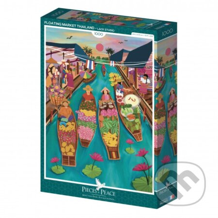 Puzzle Plávajúci trh Thajsko - puzzle z kategorie 500 - 1000 dílků