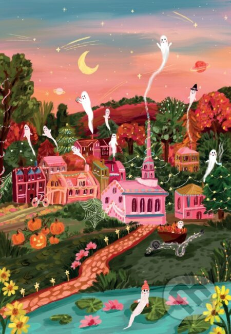 Halloweenske mesto - Millie Putland - puzzle z kategorie Města a stavby