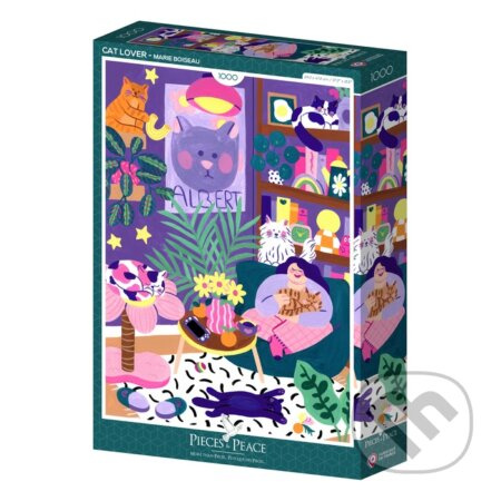 Puzzle Milovnice koček 1000 dílků