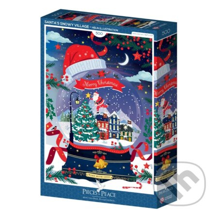 Puzzle Santova zasnežená dedina - puzzle z kategorie 500 - 1000 dílků