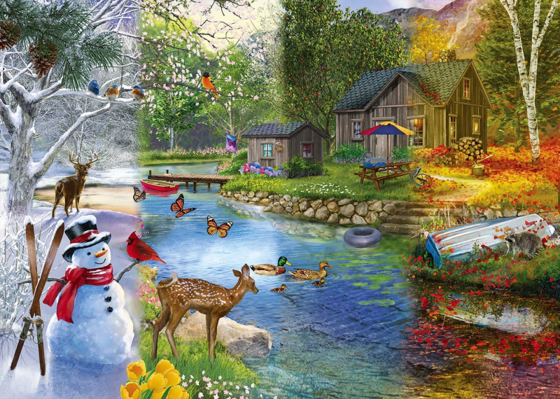 Puzzle sezónní přechody 1000 dílků