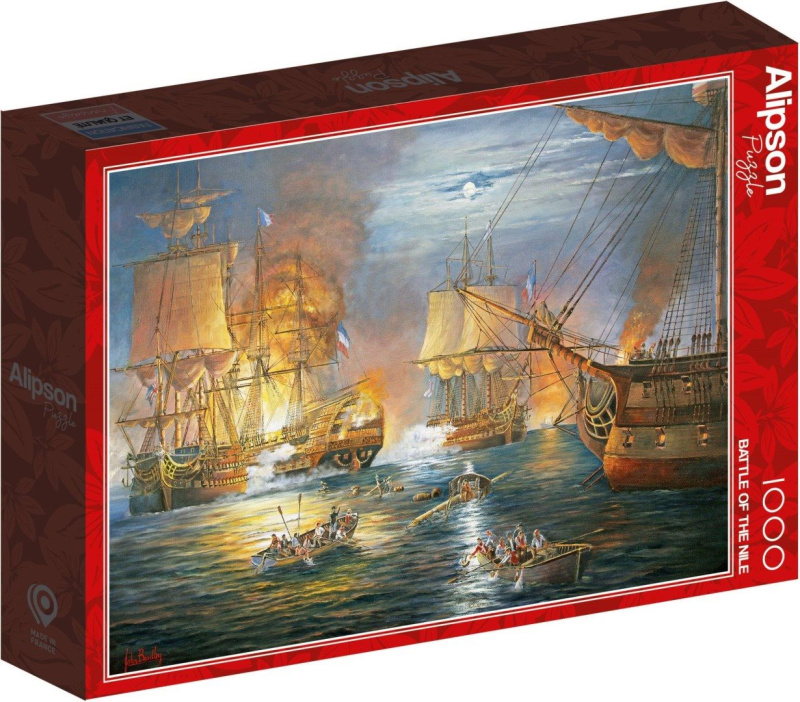 Puzzle Alipson 1000 dílků Lodní bitva na Nilu