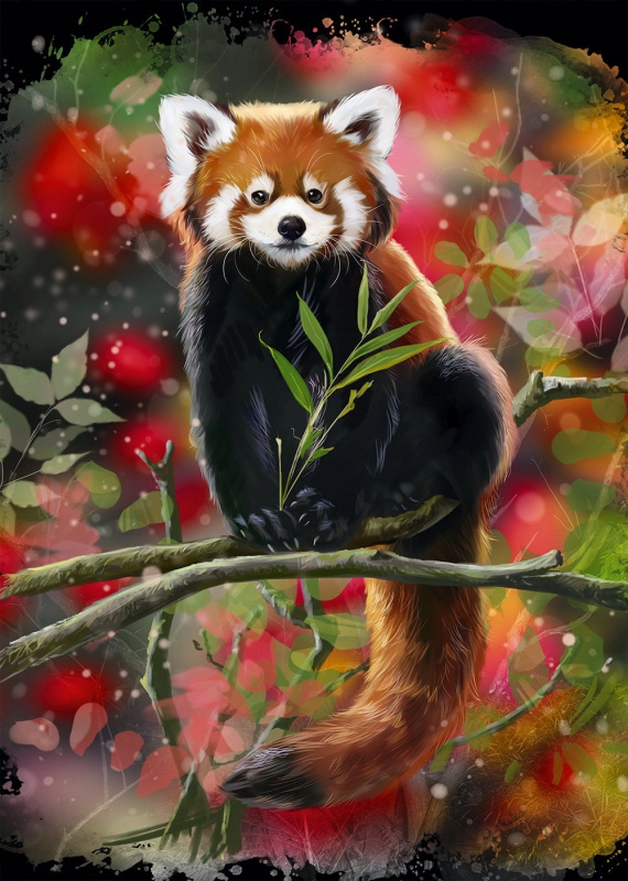 Puzzle panda na větvi 1000 dílků