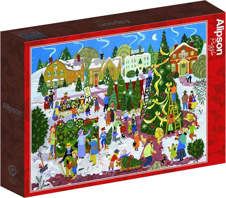 Puzzle Alipson 1000 dílků Festival vánočních stromků