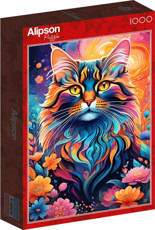 Puzzle Barevná kočka 1000 dílků
