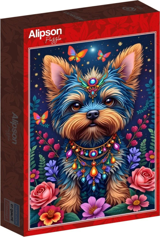 Alipson puzzle pejsek v říši květin 1000 dílků