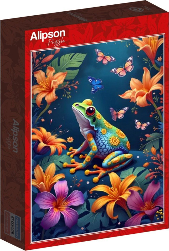 Puzzle žabka a motýlci 1000 dílků
