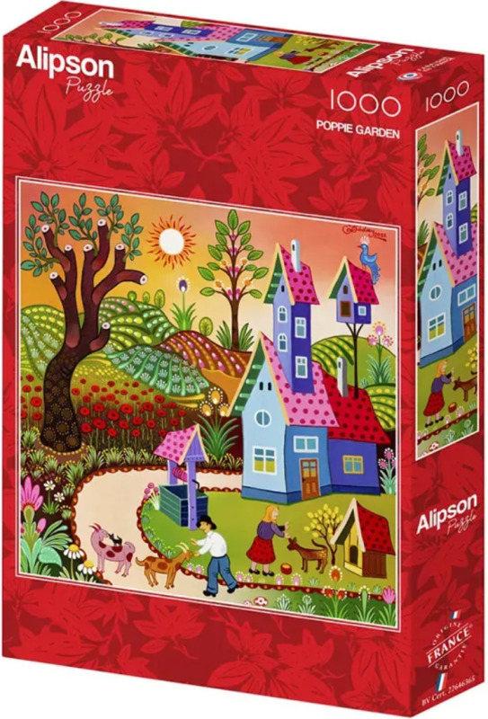 Čtvercové puzzle Alipson 1024 dílků Maková zahrada