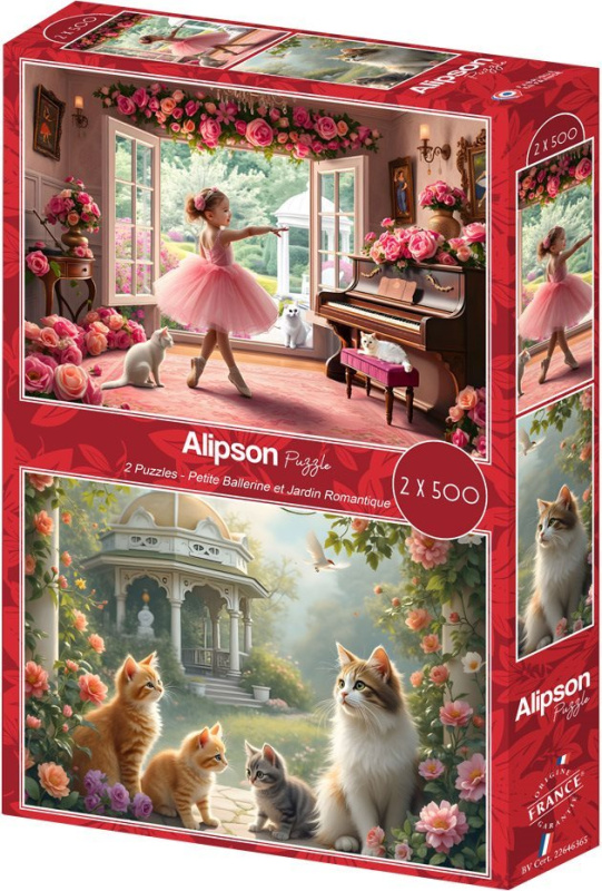 Alipson puzzle Malá balerína a romantická zahrada 2×500 dílků