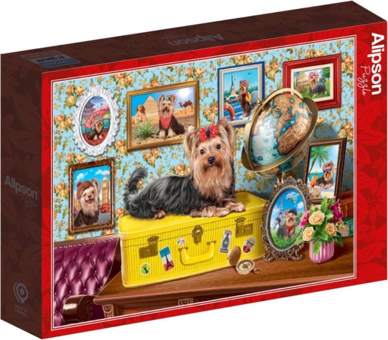 Puzzle Alipson 1000 dílků Štěně jorkšírského teriéra