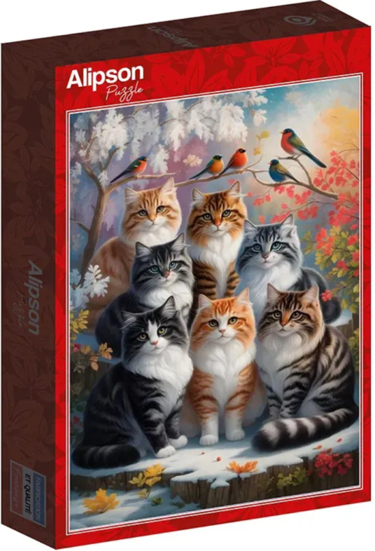 Alipson puzzle Kočičí zima 1000 dílků