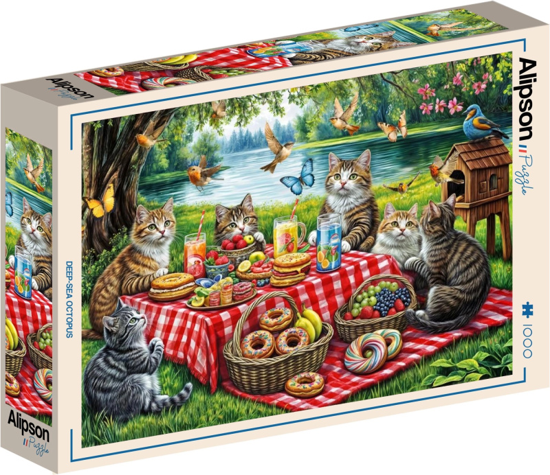 Alipson Puzzle kočičí piknik 1000 dílků