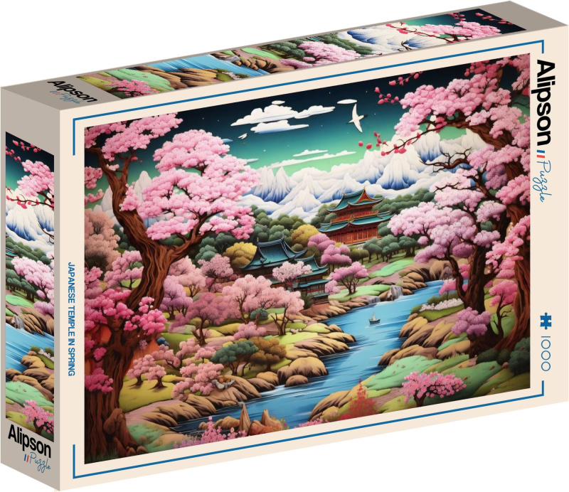 Puzzle Alipson 1000 dílků Japonské chrámy na jaře
