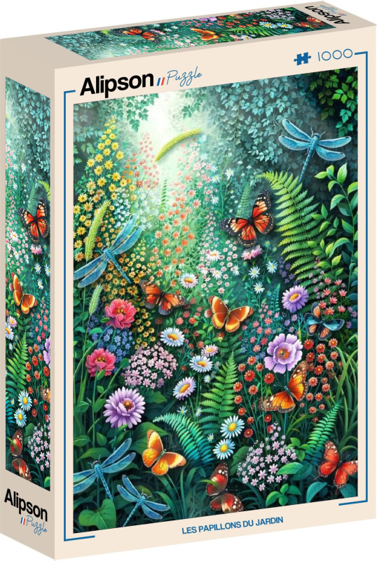 Puzzle Alipson 1000 dílků Motýli v zahradě