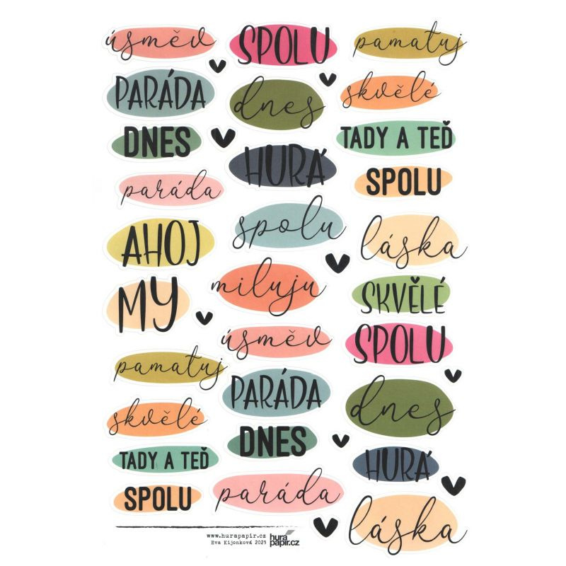 Samolepky A4 - Texty