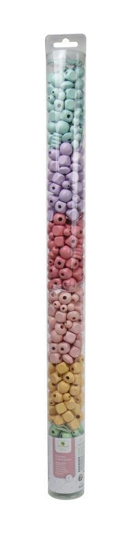 D´arpeje Korálky dřevěné v tubě pastel 60cm