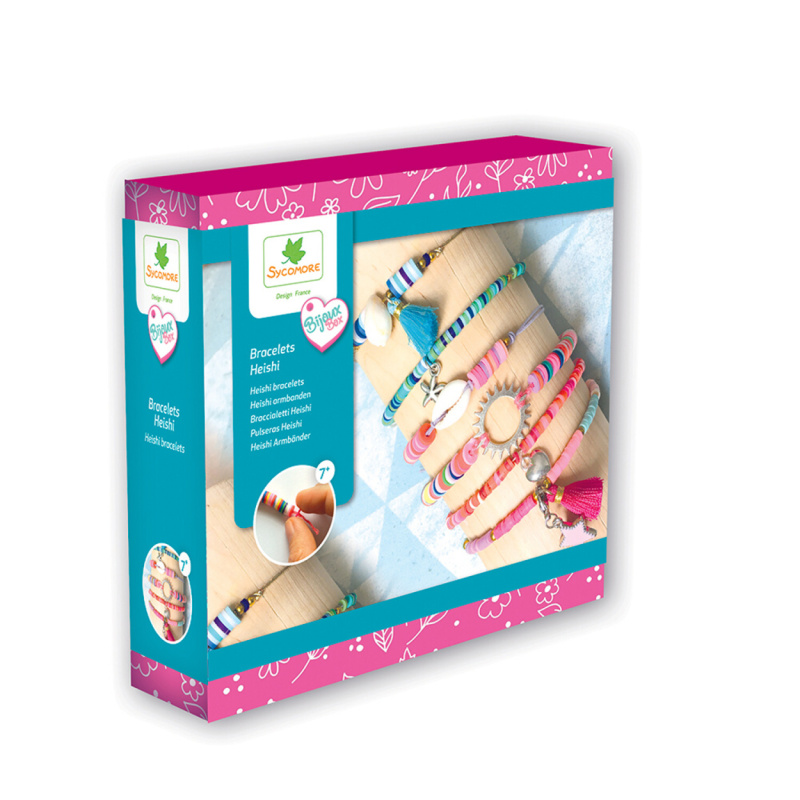 Výroba šperků: Náramky z korálků Heishi - modrá a růžová