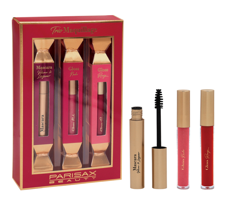 ParisAx Dárková sada vánočních make-up crackerů, 3 ks