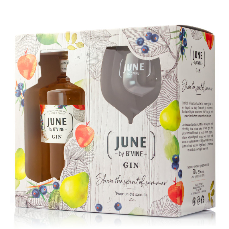 G'Vine June Gin Peach 37,5% 0,7l (dárkové balení sklenice)