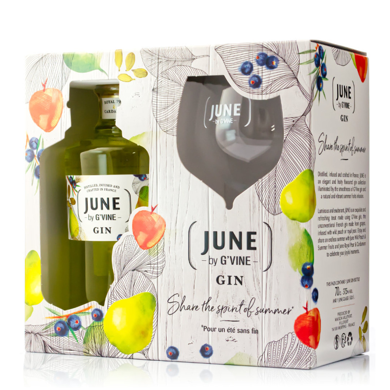 G'Vine June Gin Pear 37,5% 0,7l (dárkové balení sklenice)