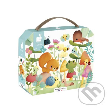 JANOD Puzzle v kufříku Přátelé ze zahrady 20 dílků