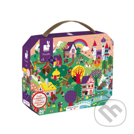 JANOD Pozorovací puzzle v kufříku Pohádky 24 dílků