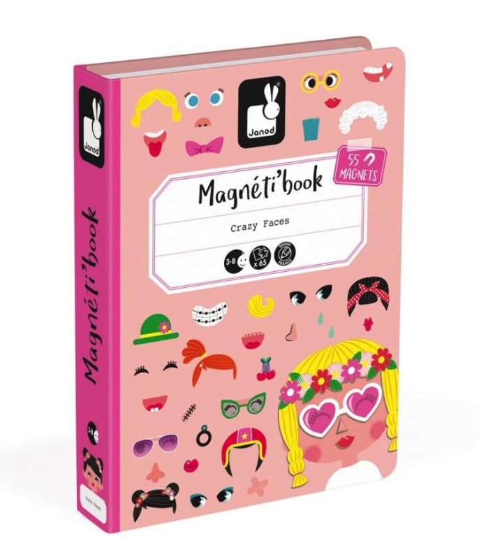 JANOD Magnetibook Zábavné obličeje - Dívky
