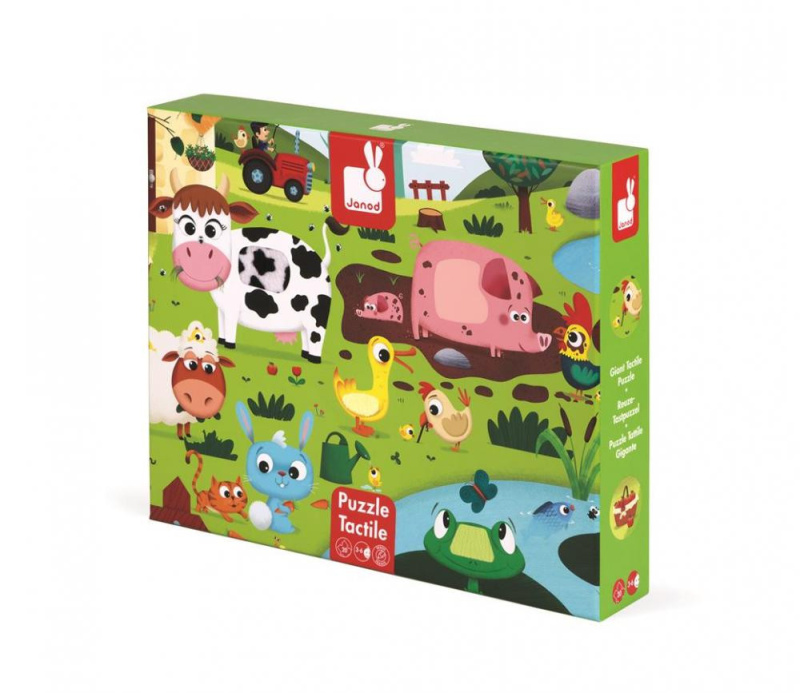 JANOD Hmatové puzzle Zvířátka na farmě 20 dílků
