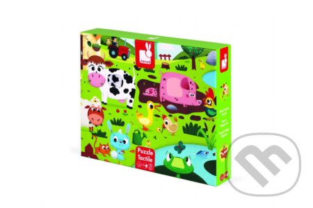 JANOD Hmatové puzzle Zvířátka na farmě 20 dílků