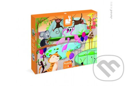 JANOD Hmatové puzzle Den v ZOO 20 dílků