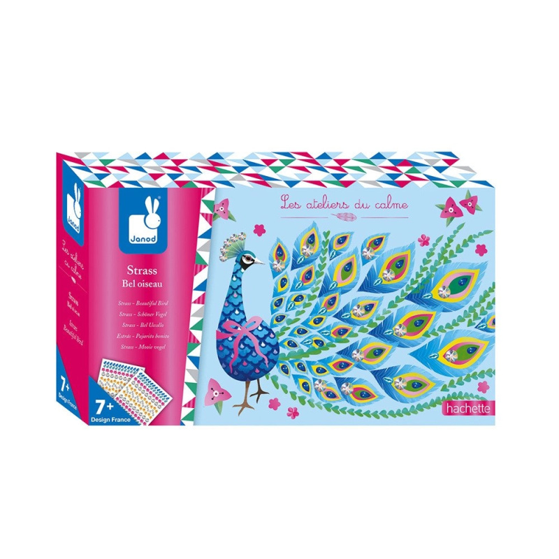 Trblietavé obrázky so štrasovými korálkami Vtáčik Midi