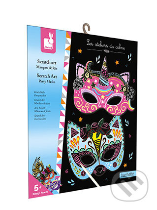 Kreativní sada - Masky škrabací, Karneval 5ks od 5 let (Janod)