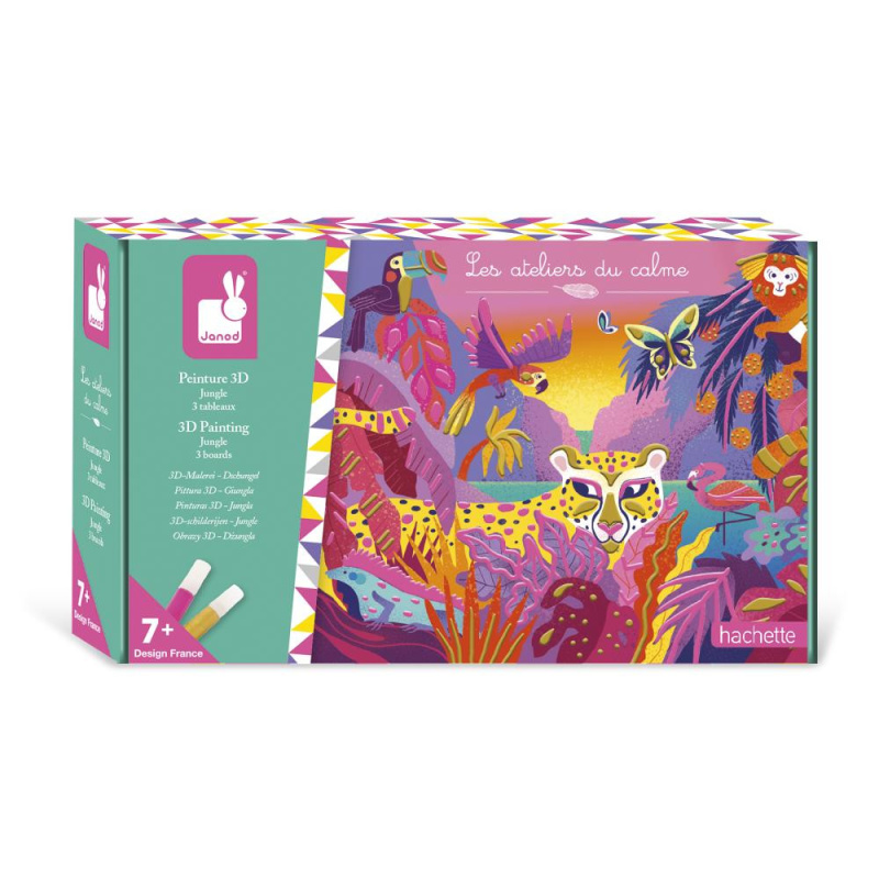 Džungľa (Janod Atelier Sada Midi 3D maľovanie od 7 rokov)