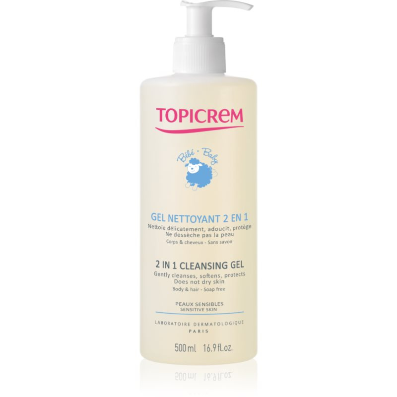 Topicrem BABY My 1st Cleansing Gel 2in1 mycí gel na tělo a vlasy pro děti od narození 500 ml