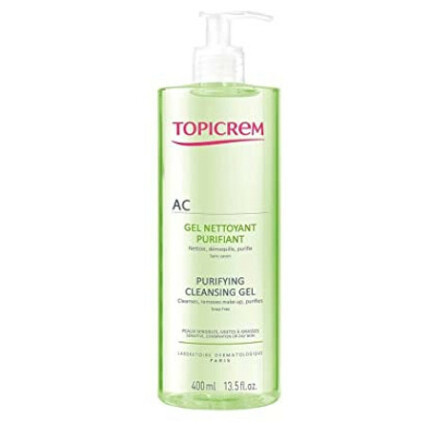 Topicrem AC Purifying Cleansing Gel hloubkově čisticí gel pro mastnou citlivou pleť 200 ml